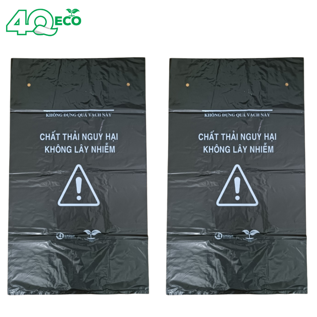 Túi đựng rác thải y tế màu đen - 4Q Eco